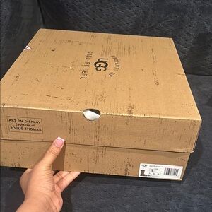 UGG Tan Shoe Box with Art Display